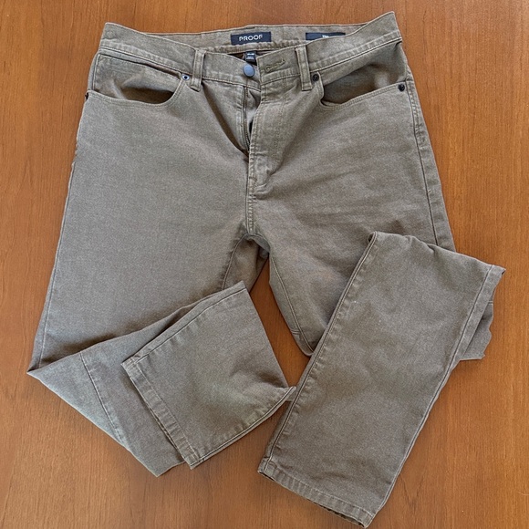 Huckberry PROOF Olive Green Pants - Picture 1 of 5